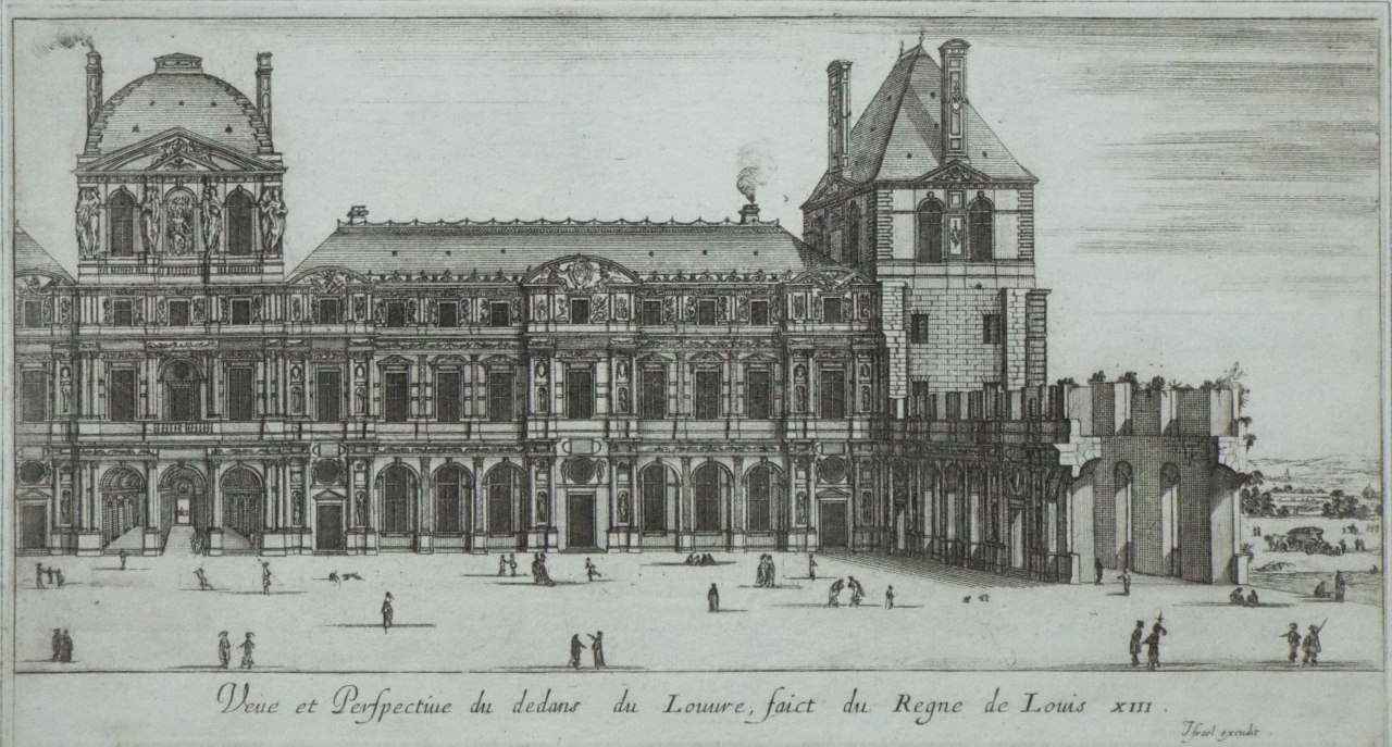 Print - Veue et Perspective du dedans du Louvre, faict du Regne de Louis XIII.